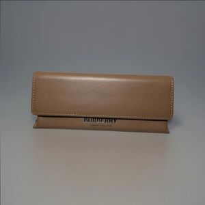 Burberry Cream and Brown Leather Wallet